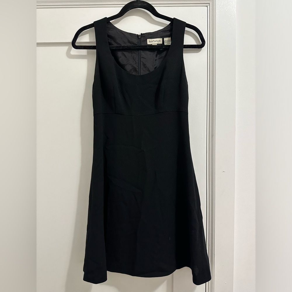 Black A-Line Midi Ann Taylor Dress